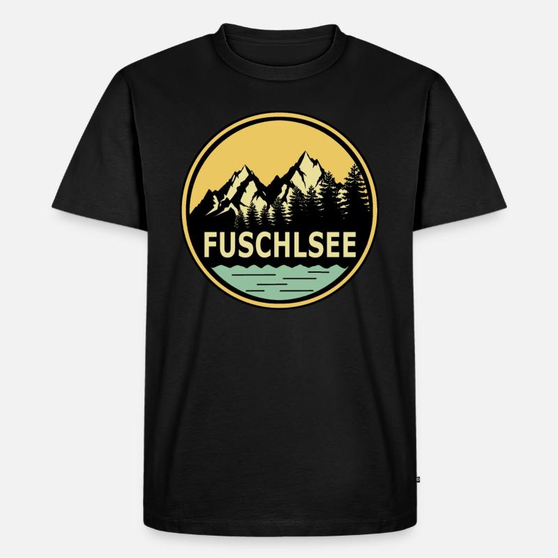 Fuschlsee - Männer Premium Bio T-Shirt - Schwarz