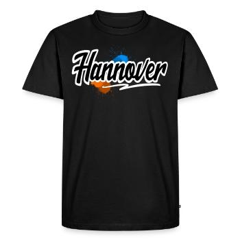 Hanovre - T-shirt Premium bio Homme - noir - Devant - Nico (187cm)