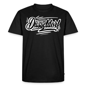 Dusseldorf - T-shirt Premium bio Homme - noir - Devant - Nico (187cm)