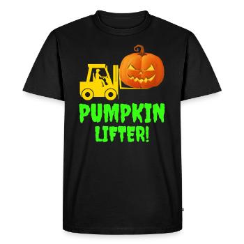 Halloween Chariot élévateur Pumpkin Lifter - T-shirt Premium bio Homme - noir - Devant - Nico (187cm)