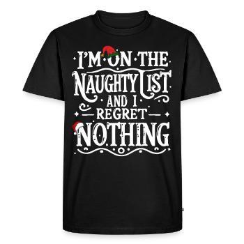 On The Naughty List - Men's Premium Organic T-Shirt - black - Front - Nico (187cm)