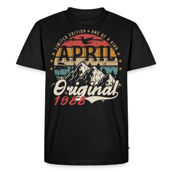April 1988 | Birthday April 1988 - Men's Premium Organic T-Shirt - black - Front - Nico (187cm)