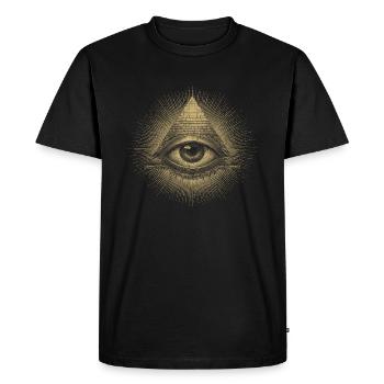 L’œil de la Providence - T-shirt Premium bio Homme - noir - Devant - Nico (187cm)