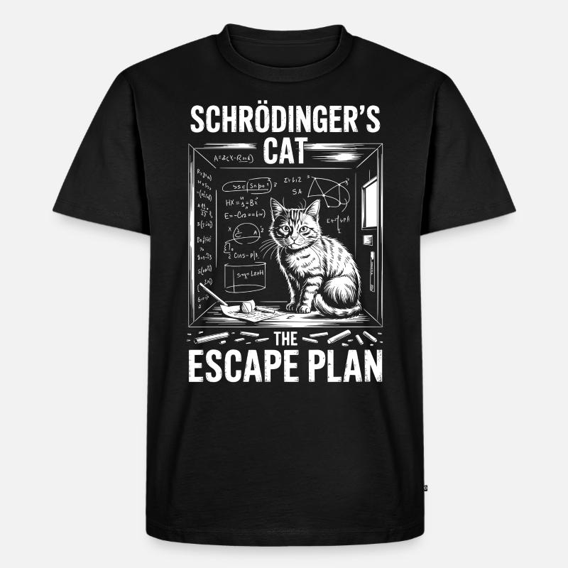 Schrödinger’s Cat – Escape Plan - Männer Premium Bio T-Shirt - Schwarz