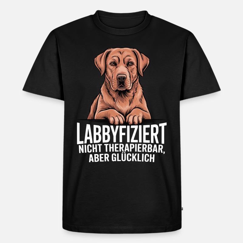 Labbyfiziert Foxred Labrador - Männer Premium Bio T-Shirt - Schwarz