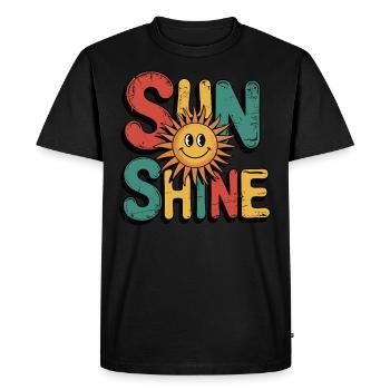 Sun Shine - super sommer design - Men's Premium Organic T-Shirt - black - Front - Nico (187cm)