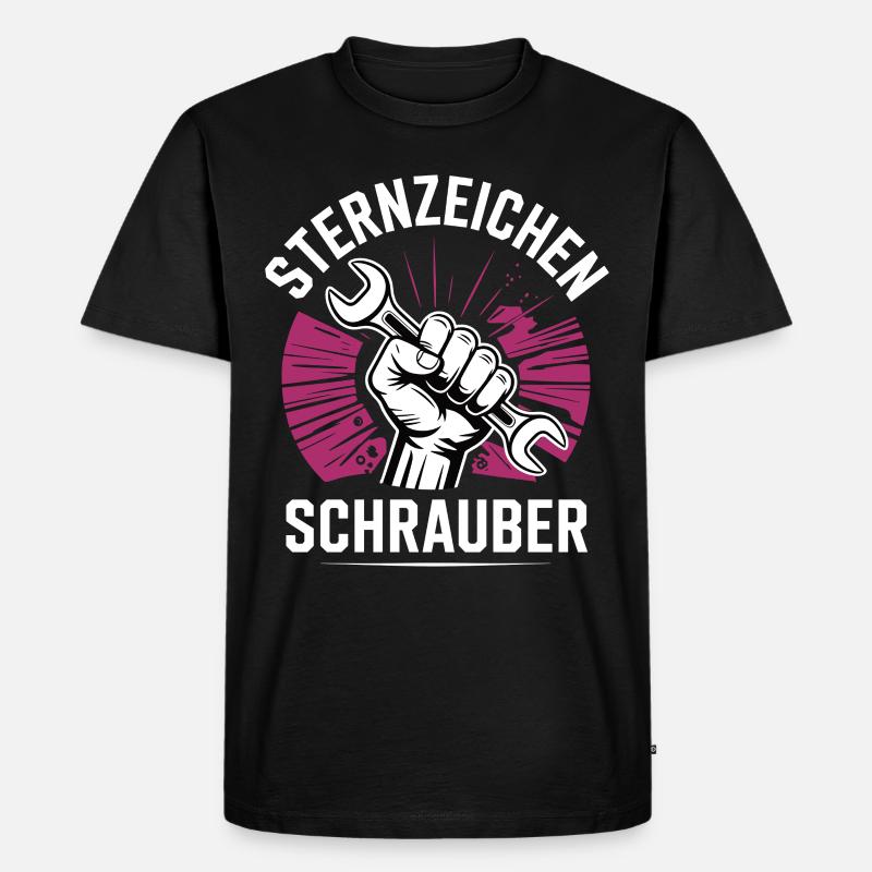 Sternzeichen Schrauber – - Männer Premium Bio T-Shirt - Schwarz