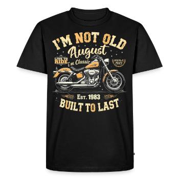 August 1983 August birthday 1983 August 1983 - Men's Premium Organic T-Shirt - black - Front - Nico (187cm)