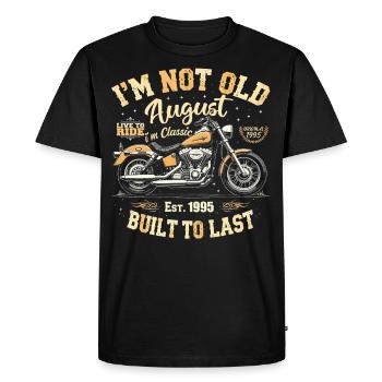 August 1995 August birthday 1995 August 1995 - Men's Premium Organic T-Shirt - black - Front - Nico (187cm)
