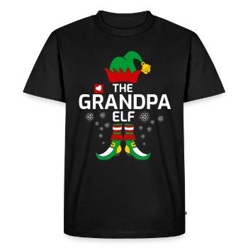 Grandpa Elf Matching Family Christmas tees Pajamas - Männer Premium Bio T-Shirt - Schwarz - Vorne - Nico (187cm)
