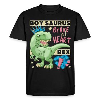 Garçon dinosaure, garçon dinosaure, drôle de dinosaure disant - T-shirt Premium bio Homme - noir - Devant - Nico (187cm)