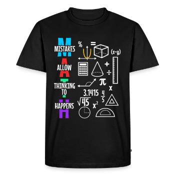 Les erreurs permettent à la pensée de se produire - T-shirt Premium bio Homme - noir - Devant - Nico (187cm)