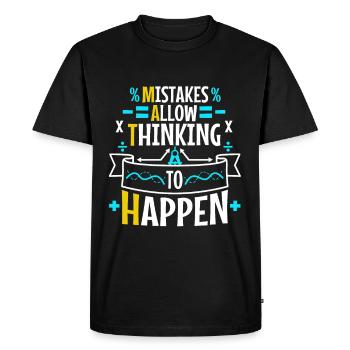 Chers maths grandissez et résolvez vos propres problèmes - T-shirt Premium bio Homme - noir - Devant - Nico (187cm)