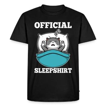 Chemise de sommeil officielle chat - T-shirt Premium bio Homme - noir - Devant - Nico (187cm)