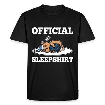 Chemise de sommeil officielle chat - T-shirt Premium bio Homme - noir - Devant - Nico (187cm)