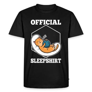 Chemise de sommeil officielle chat - T-shirt Premium bio Homme - noir - Devant - Nico (187cm)