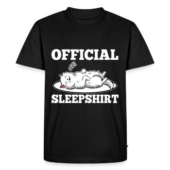 Chemise de sommeil officielle chat - T-shirt Premium bio Homme - noir - Devant - Nico (187cm)