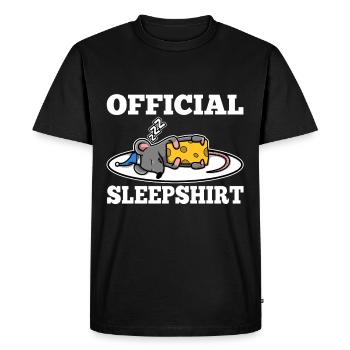 Souris chemise de nuit officielle - T-shirt Premium bio Homme - noir - Devant - Nico (187cm)