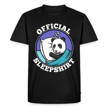 Official sleepshirt Panda - Men's Premium Organic T-Shirt - black - Front - Nico (187cm)
