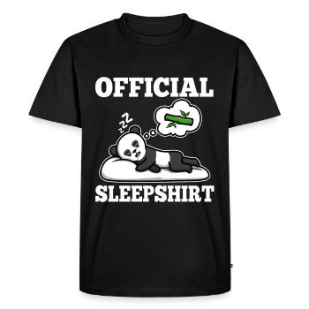 Official sleepshirt Panda - Men's Premium Organic T-Shirt - black - Front - Nico (187cm)