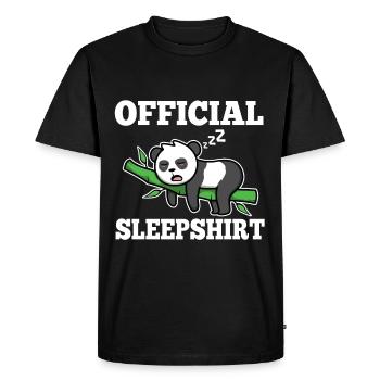 Official sleepshirt Panda - Men's Premium Organic T-Shirt - black - Front - Nico (187cm)
