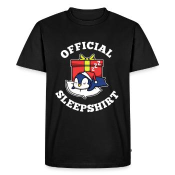 Chemise de nuit officielle noël - T-shirt Premium bio Homme - noir - Devant - Nico (187cm)