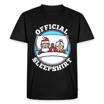 Chemise de nuit officielle noël - T-shirt Premium bio Homme - noir - Devant - Nico (187cm)