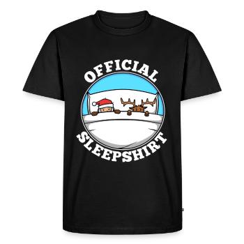 Chemise de nuit officielle noël - T-shirt Premium bio Homme - noir - Devant - Nico (187cm)