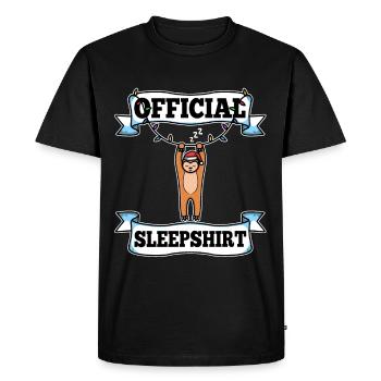 Chemise de nuit officielle noël - T-shirt Premium bio Homme - noir - Devant - Nico (187cm)