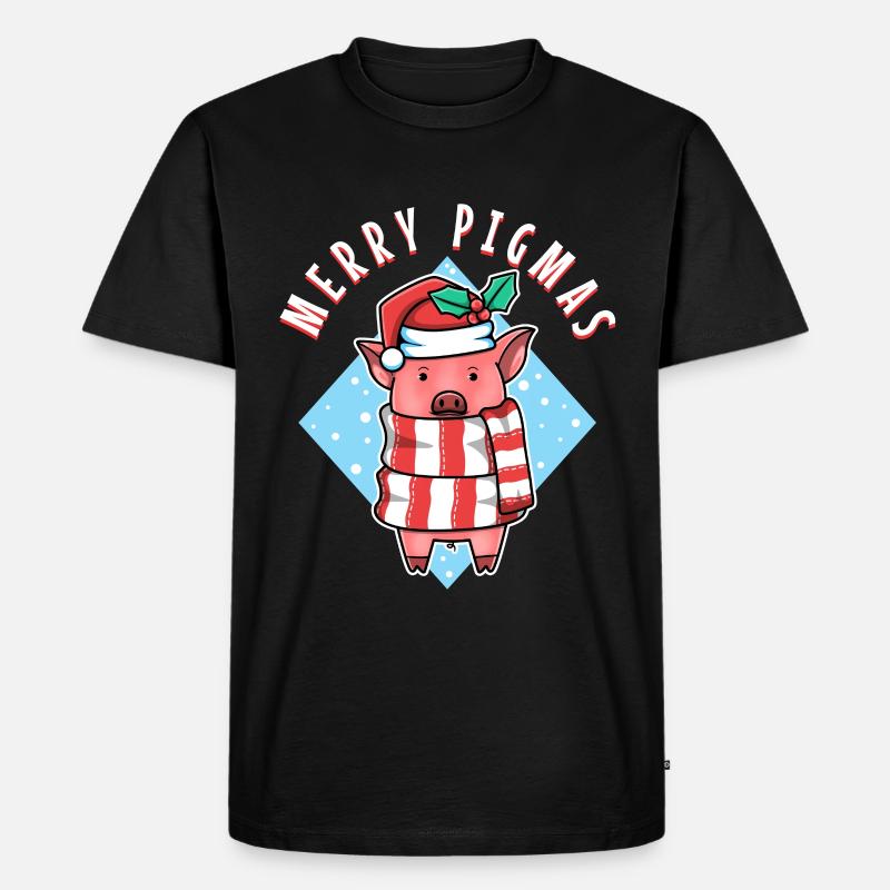 Merry Pigmas - Männer Premium Bio T-Shirt - Schwarz