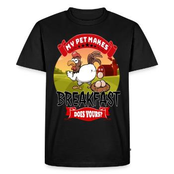 Mon animal de compagnie prépare le petit-déjeuner, qu’en est-il du vôtre drôle - T-shirt Premium bio Homme - noir - Devant - Nico (187cm)