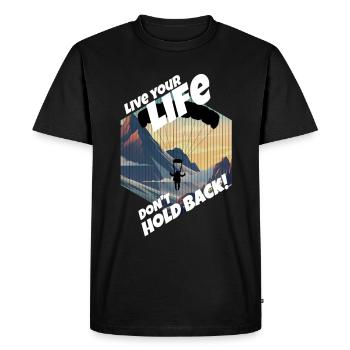 Parachutisme - Ventilateurs de parachute - T-shirt Premium bio Homme - noir - Devant - Nico (187cm)