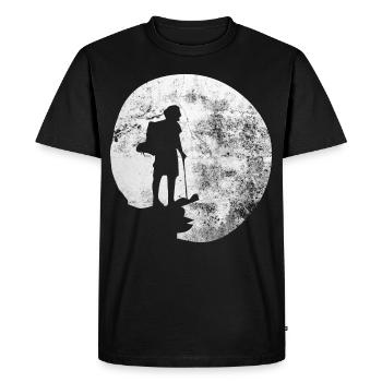 Moon - Hiking - (12) - Men's Premium Organic T-Shirt - black - Front - Nico (187cm)