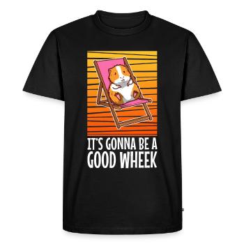 Sa guinée soit un bon wheek - T-shirt Premium bio Homme - noir - Devant - Nico (187cm)