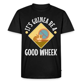 Sa guinée soit un bon wheek - T-shirt Premium bio Homme - noir - Devant - Nico (187cm)