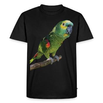 The blue-fronted amazon - Men's Premium Organic T-Shirt - black - Front - Nico (187cm)