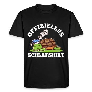 Chemise de couchage officielle Tortue - T-shirt Premium bio Homme - noir - Devant - Nico (187cm)