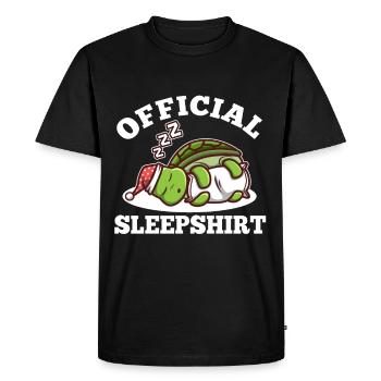 Chemise de nuit officielle Turtle - T-shirt Premium bio Homme - noir - Devant - Nico (187cm)