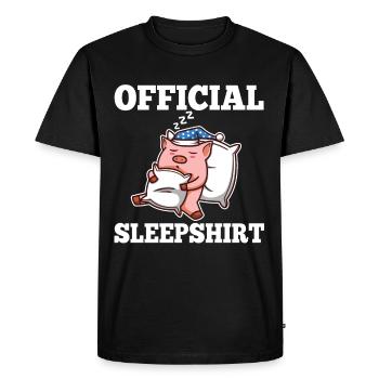 Chemise de nuit officielle Cochon - T-shirt Premium bio Homme - noir - Devant - Nico (187cm)