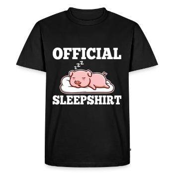 Chemise de nuit officielle Cochon - T-shirt Premium bio Homme - noir - Devant - Nico (187cm)
