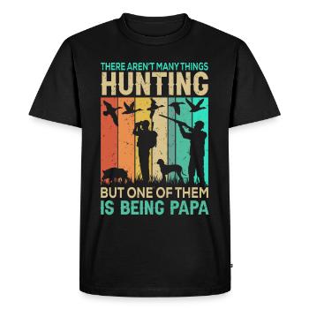 Father and son hunt hunter saying - Men's Premium Organic T-Shirt - black - Front - Nico (187cm)
