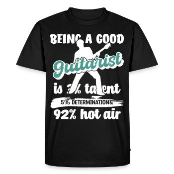Guitariste - T-shirt Premium bio Homme - noir - Devant - Nico (187cm)