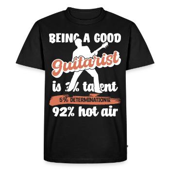 Saying funny guitar player - Men's Premium Organic T-Shirt - black - Front - Nico (187cm)