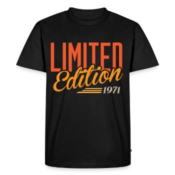 Millésime 1971 - T-shirt Premium bio Homme - noir - Devant - Nico (187cm)