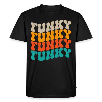 Funky Vintage - T-shirt Premium bio Homme - noir - Devant - Nico (187cm)