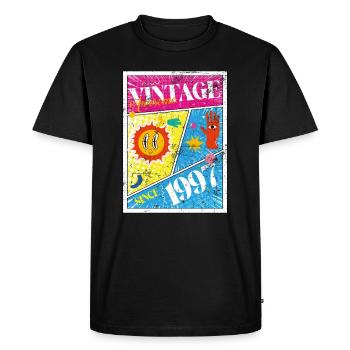 Millésime 1997 - T-shirt Premium bio Homme - noir - Devant - Nico (187cm)