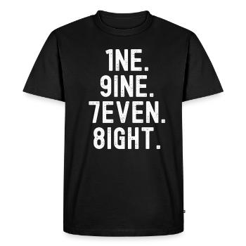Millésime 1978 - T-shirt Premium bio Homme - noir - Devant - Nico (187cm)