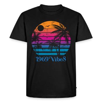 Millésime 1969 - T-shirt Premium bio Homme - noir - Devant - Nico (187cm)
