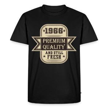 Millésime 1966 - T-shirt Premium bio Homme - noir - Devant - Nico (187cm)