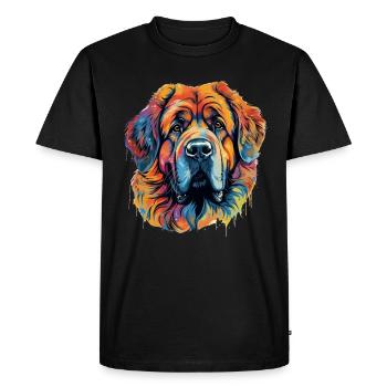 Chien Leonberger coloré - T-shirt Premium bio Homme - noir - Devant - Nico (187cm)
